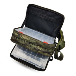 Green Camo shoulder bag with two boxes