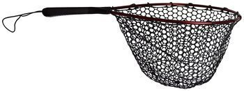 Fly fishing landing net with rubber net