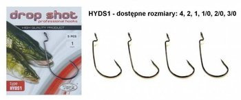 Hook Drop Shot Professional 2/0 10x5pcs