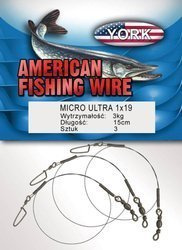 Micro Ultra leader with swivel and snap 3kg/15cm