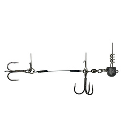Professional rigging system with  treble hook