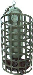 Metal round cage feeder with bottom 60g 30mm x 60mm