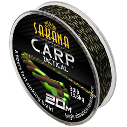 Sakana C.A.R.P. Tactical Braid brązowo-zielona 30lb 20m