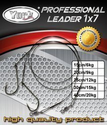 Professional leader 1x7 with hook 12kg 25cm 2pcs