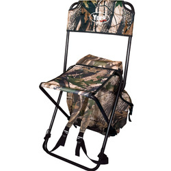 Camouflage chair with rucksack and back rest