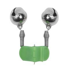 Double green bell with clip 14mm 10pcs