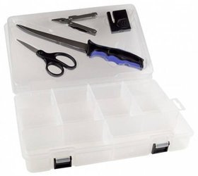 Fishing set with knife, scissors and multitool